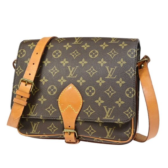 LOUIS VUITTON Cartouchiere GM Shoulder Bag Monogram Leather Brown - Picture 3 of 16